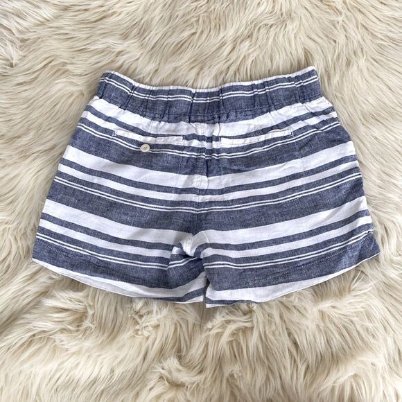 Athleta Bran Linen mid raised shorts sz 4 Beach Vacation Coastal Nautical - NWOT - Picture 4 of 7